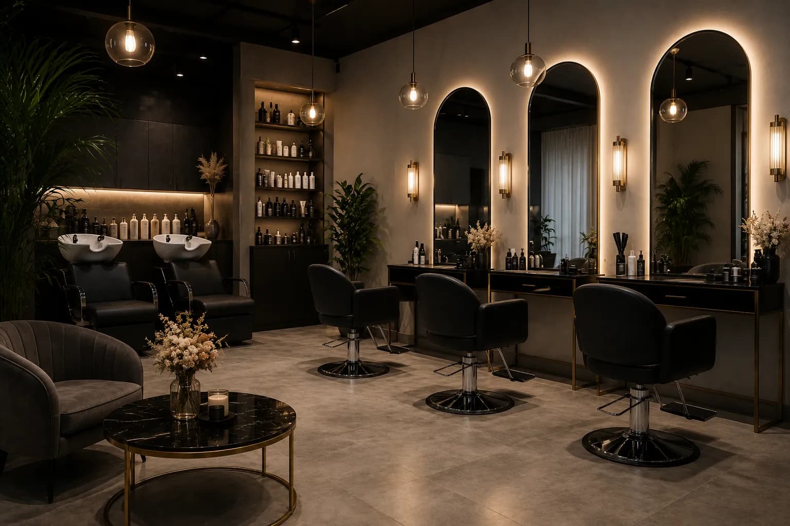 Beauty salon and barbershop workspace